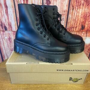 Dr. Martens Vegan Jadon II Mono Boots Black Junior Size US 4 EU 36 UK 3 EUC